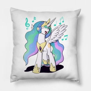 Celestia with Headphones Pillow