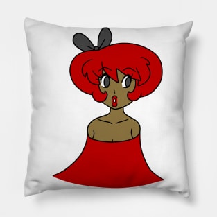 Cute Red Girl Pillow