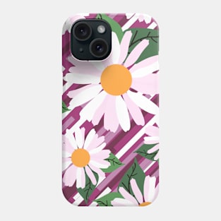 Beautifull Daisy Flower And Diagonal Line Phone Case