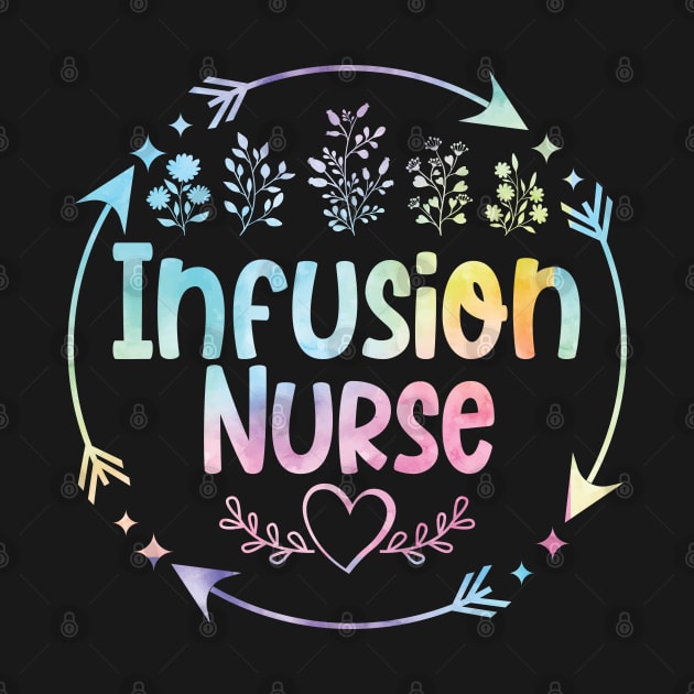 Infusion Nurse cute floral watercolor by ARTBYHM