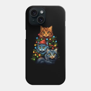 Cat Christmas Tree Phone Case