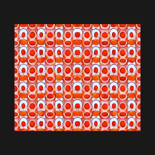 Orange Aesthetic Repeating Circles Pattern by BubbleMench