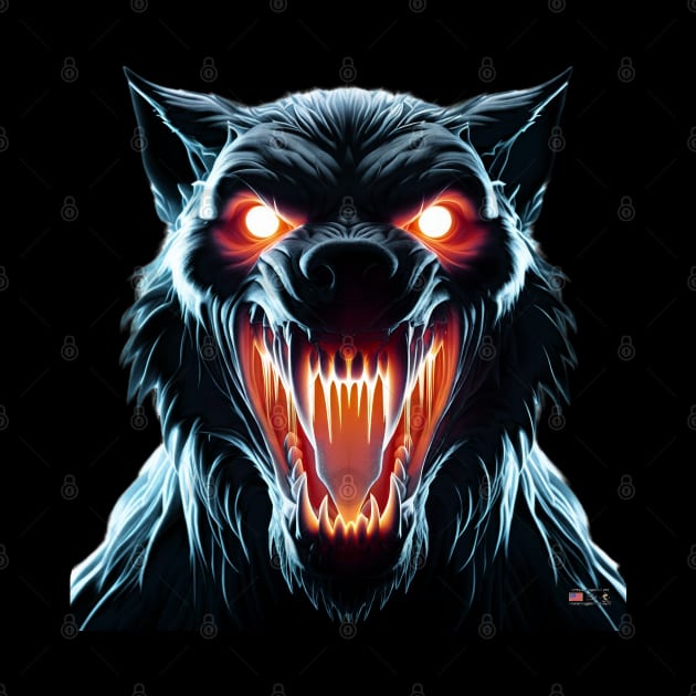 Wolf Glowing Eyes and Fangs by focusln by Darn Doggie Club by focusln