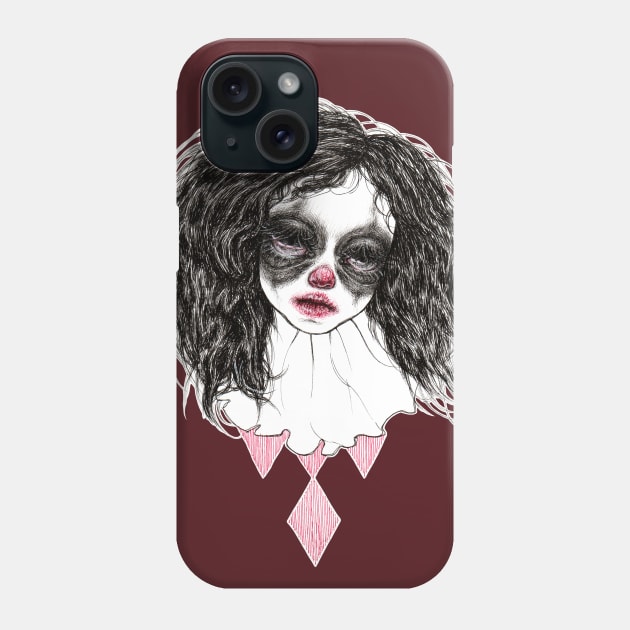 Creepy Clown Phone Case by Faded Iris