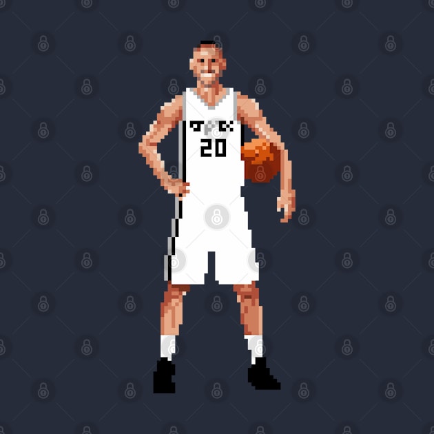 Manu Ginobili Pixel Posing by qiangdade