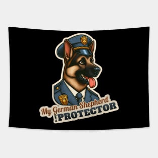 German Shepherd  Police Tapestry