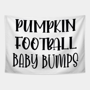 Pumpkin Football Baby Bumps / Football Pregnancy Announcement / Cute Halloween Pumpkin Gift New For Mom Tapestry