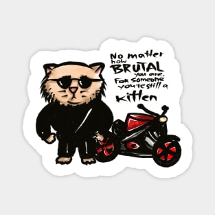 biker. cat. Magnet