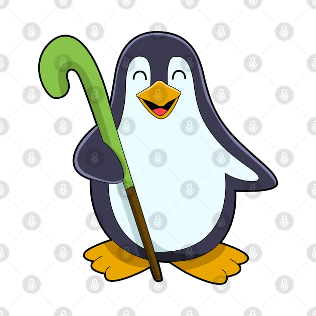 Penguin at Hockey with Hockey bat by Markus Schnabel