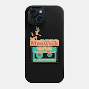 Retro Meowsik-Cat and Music lovers- Phone Case