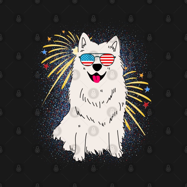 Cool Dog USA flag Patriotic 4th July independence day coolest shirt for july forth by BoogieCreates