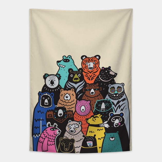 Colours bears Tapestry by PenguinHouse