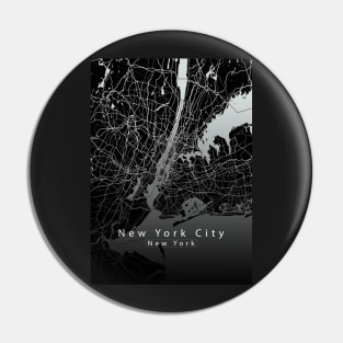 New York City Map dark Pin