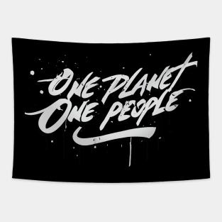 One Planet, One People - mankind is one family Tapestry