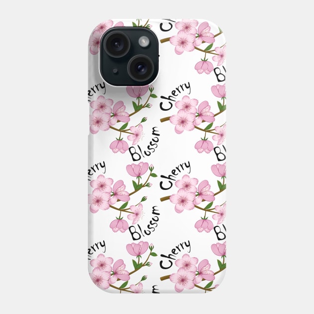 Cherry Blossom Phone Case by Designoholic