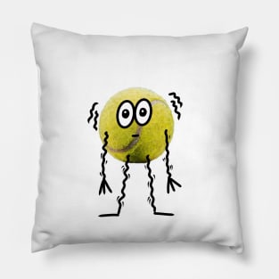 What Are You Gonna do with that Racket?, Tennis Ball Photo Graphic Design, Funny Illustration Pillow