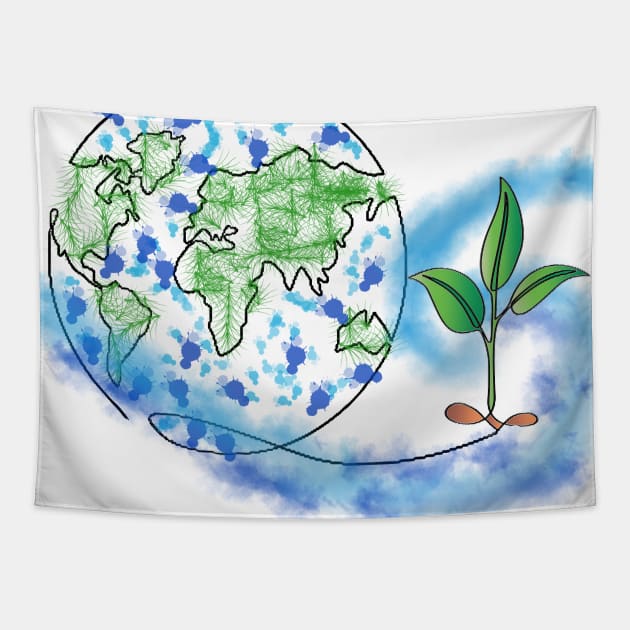 Save trees, save world Tapestry by InfiniIDnC