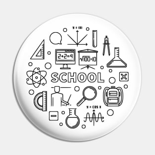 School concept - Back to School Pin