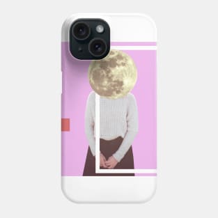 Woman moon, modern art, vintage woman Phone Case