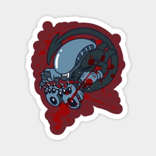 Vintage Retro Cartoon Style Alien Magnet