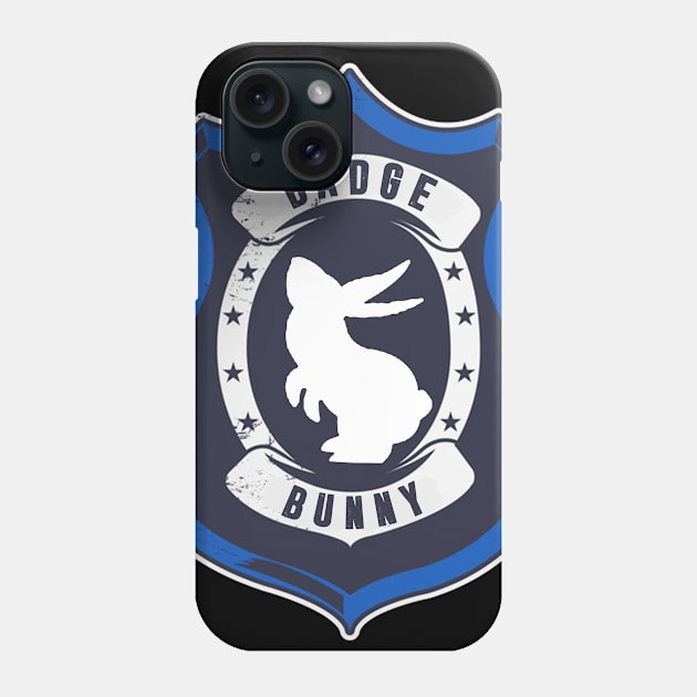 Badge Bunny Love Police or Firemen Phone Case by finchandrewf