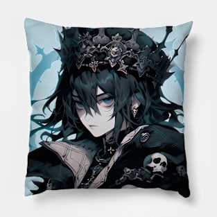 Anime dark crown anime art Pillow