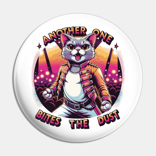 Another One Bites The Dust - Queen Tribute - Freddy Tribute - Mercury - Queen - Funny Sayings - Funny Gift - Funny Slogan - Funny Quotes - Funny Animals - Rock Tribute - Music Rock - Pop Pin by TributeDesigns