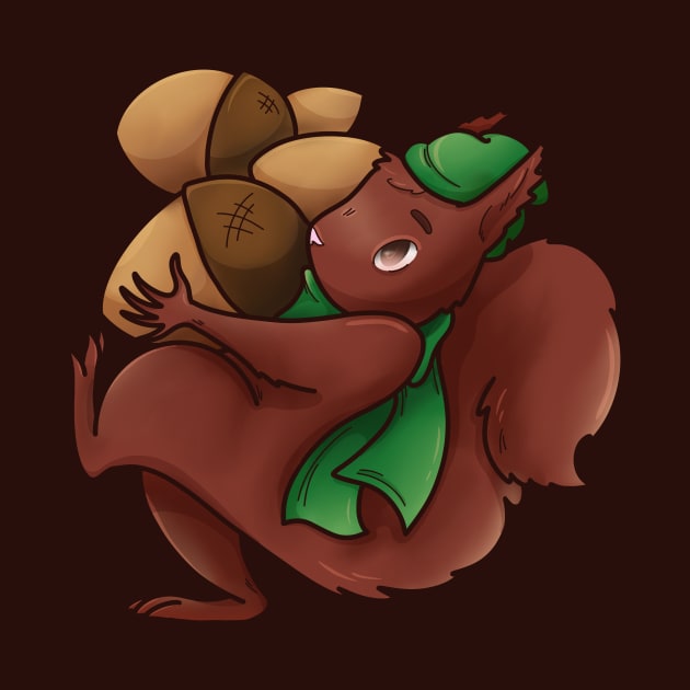 Fall Squirrel by candice-allen-art