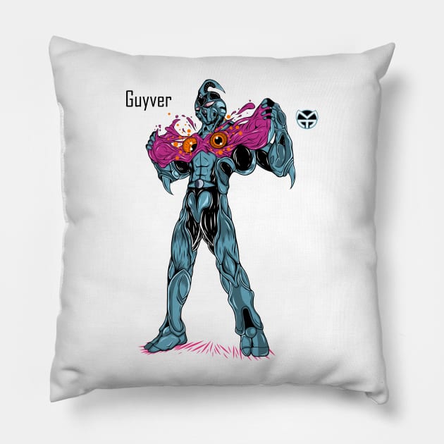 Guyver Unit 1 Pillow by Roadkill