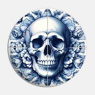 Delft Tile With Skull No.3 Pin