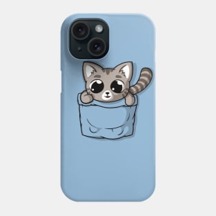 Cute Gray Pocket Cat Phone Case