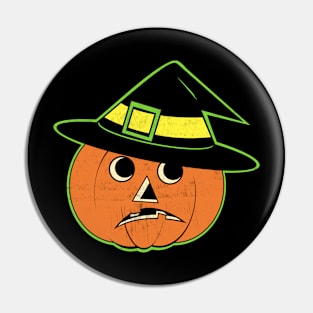 Vintage Halloween Pumpin Witch Pin