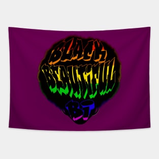 Black, beautiful, bi(rainbow) Tapestry