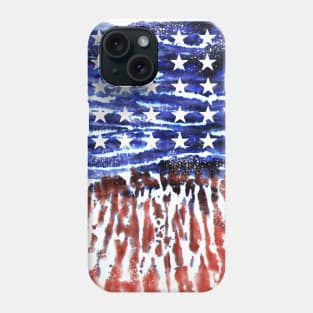 4th of July tie-dye flag Phone Case