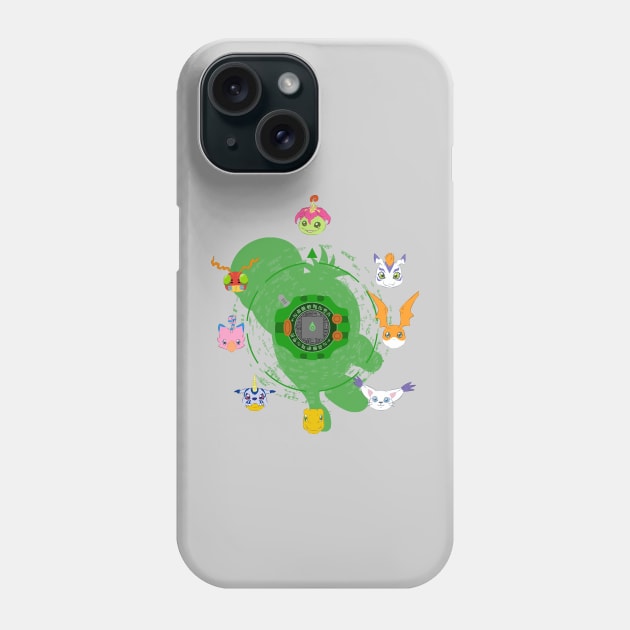 Digi Roulette, green Phone Case by ManuLuce