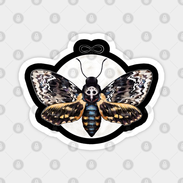 Skull moth Magnet by Sitenkova