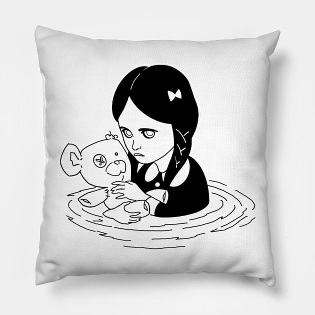 Sad Annie Pillow by Franco Luna