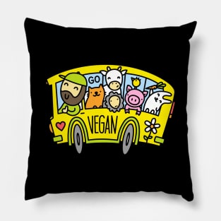 Go Vegan bus Pillow