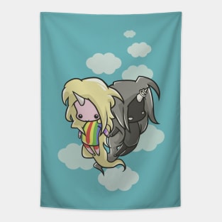 Lady Rainicorn and Lord Monochromicorn Tapestry