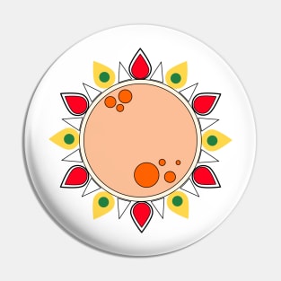 Sunflower (red) Pin