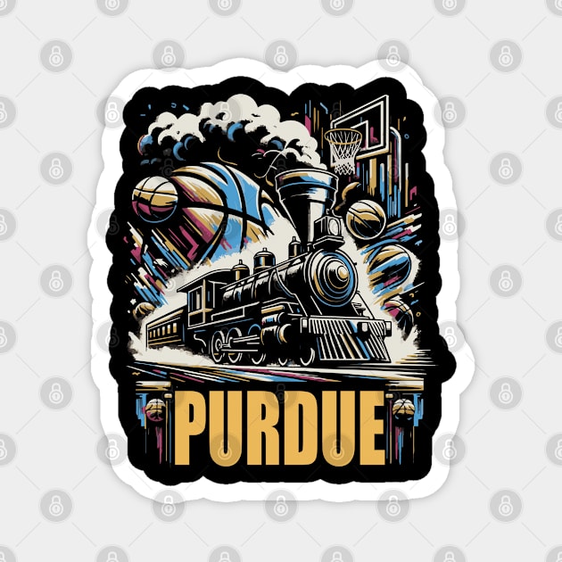 PURDUE Basketball Tribute - Basketball Purdure University Design Purdue Tribute - Basket Ball  Player Magnet by TributeDesigns