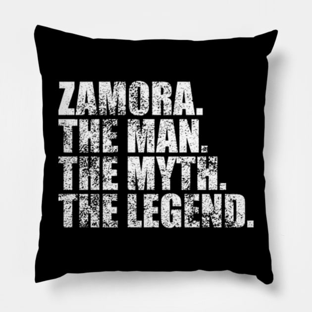 Zamora Legend Zamora Family name Zamora last Name Zamora Surname Zamora Family Reunion Pillow by TeeLogic