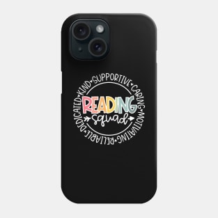Reading Squad Teacher Reader Librarian Interventionist Team Phone Case