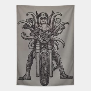 Motorcyclist Tapestry