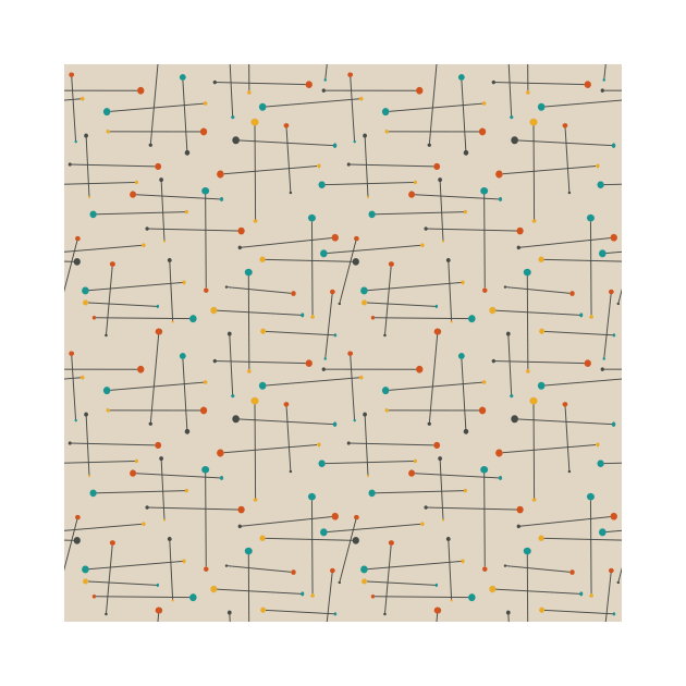 Funky Mid Century Lines Pattern by OrchardBerry