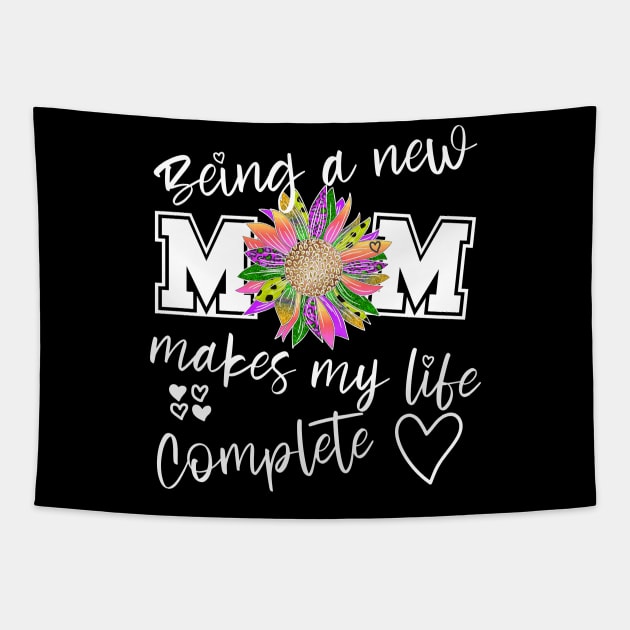 Being a new mom, expecting mother gift, Happy first Mothers Day Tapestry by kimbo11