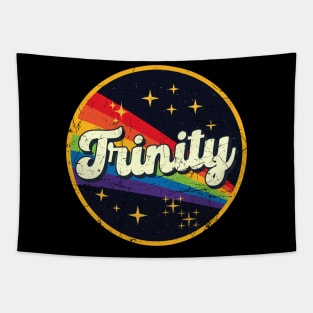 Trinity // Rainbow In Space Vintage Grunge-Style Tapestry