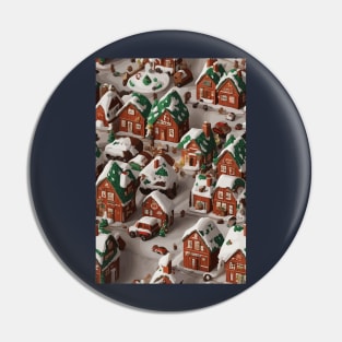 Christmas Village poster pattern Pin