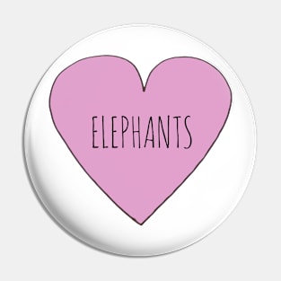 Elephant Love Pin