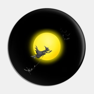 Modern witches fly hoovers Pin